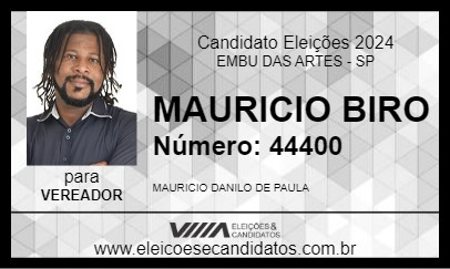 Candidato MAURICIO BIRO 2024 - EMBU DAS ARTES - Eleições