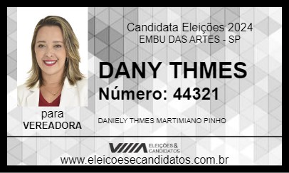 Candidato DANY THMES 2024 - EMBU DAS ARTES - Eleições