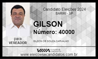 Candidato GILSON 2024 - BARIRI - Eleições