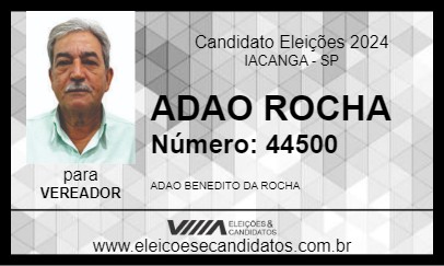 Candidato ADAO ROCHA 2024 - IACANGA - Eleições