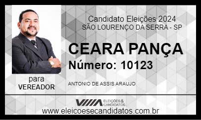 Candidato CEARA PANÇA 2024 - SÃO LOURENÇO DA SERRA - Eleições