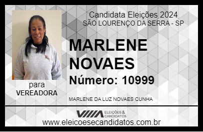 Candidato MARLENE NOVAES 2024 - SÃO LOURENÇO DA SERRA - Eleições