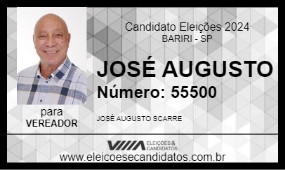 Candidato JOSÉ AUGUSTO 2024 - BARIRI - Eleições