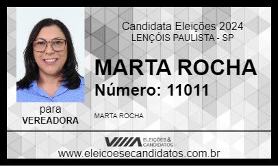 Candidato MARTA ROCHA  2024 - LENÇÓIS PAULISTA - Eleições