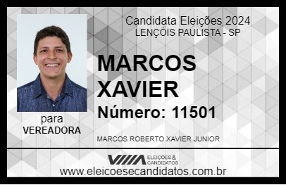 Candidato MARCOS XAVIER 2024 - LENÇÓIS PAULISTA - Eleições