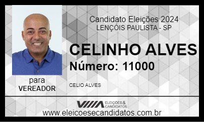 Candidato CELINHO ALVES 2024 - LENÇÓIS PAULISTA - Eleições