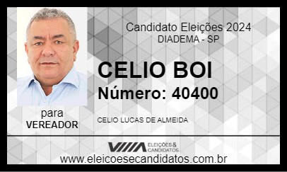 Candidato CELIO BOI 2024 - DIADEMA - Eleições