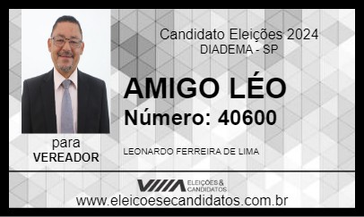 Candidato AMIGO LÉO 2024 - DIADEMA - Eleições