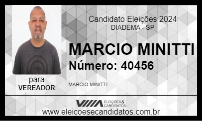 Candidato MARCIO MINITTI 2024 - DIADEMA - Eleições