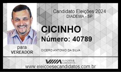 Candidato CICINHO 2024 - DIADEMA - Eleições