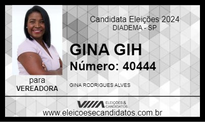 Candidato GINA GIH 2024 - DIADEMA - Eleições