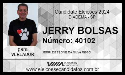 Candidato JERRY BOLSAS 2024 - DIADEMA - Eleições