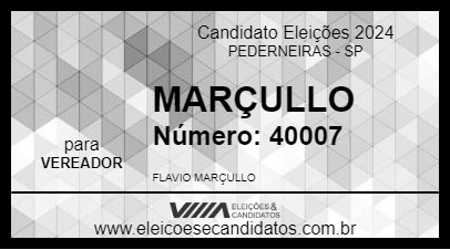 Candidato MARÇULLO 2024 - PEDERNEIRAS - Eleições