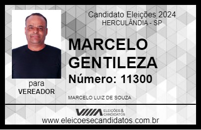 Candidato MARCELO GENTILEZA 2024 - HERCULÂNDIA - Eleições