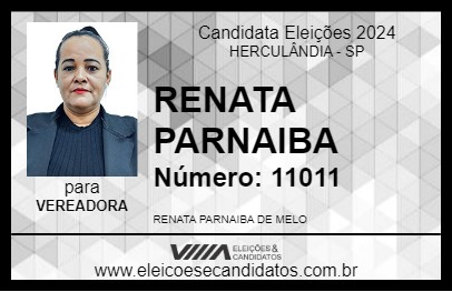 Candidato RENATA PARNAIBA 2024 - HERCULÂNDIA - Eleições