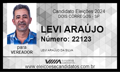 Candidato LEVI ARAÚJO 2024 - DOIS CÓRREGOS - Eleições