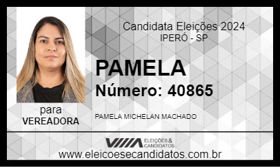 Candidato PAMELA 2024 - IPERÓ - Eleições