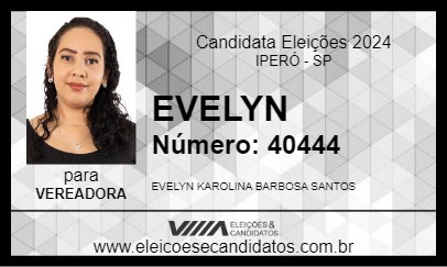 Candidato EVELYN 2024 - IPERÓ - Eleições