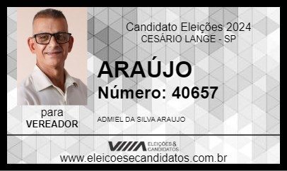 Candidato ARAÚJO 2024 - CESÁRIO LANGE - Eleições