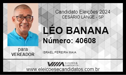 Candidato LÉO BANANA 2024 - CESÁRIO LANGE - Eleições