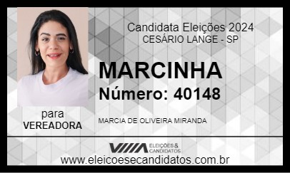 Candidato MARCINHA 2024 - CESÁRIO LANGE - Eleições