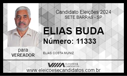 Candidato ELIAS BUDA 2024 - SETE BARRAS - Eleições