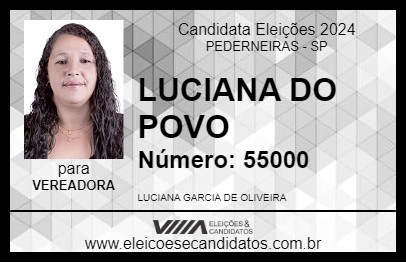 Candidato LUCIANA DO POVO 2024 - PEDERNEIRAS - Eleições