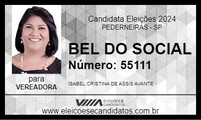 Candidato BEL DO SOCIAL 2024 - PEDERNEIRAS - Eleições