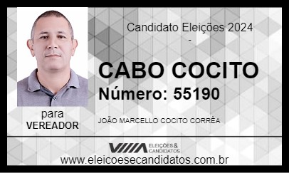 Candidato CABO COCITO 2024 - PEDERNEIRAS - Eleições