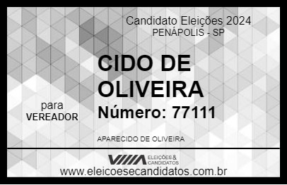 Candidato CIDO DE OLIVEIRA 2024 - PENÁPOLIS - Eleições