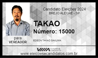 Candidato TAKAO 2024 - BREJO ALEGRE - Eleições