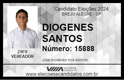 Candidato DIOGENES SANTOS 2024 - BREJO ALEGRE - Eleições