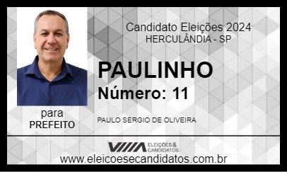 Candidato PAULINHO 2024 - HERCULÂNDIA - Eleições