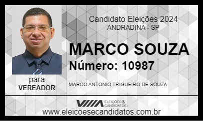 Candidato MARCO SOUZA 2024 - ANDRADINA - Eleições