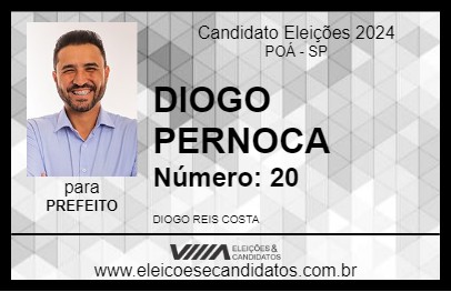 Candidato DIOGO PERNOCA 2024 - POÁ - Eleições