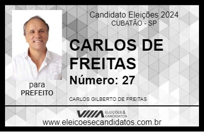 Candidato CARLOS DE FREITAS 2024 - CUBATÃO - Eleições