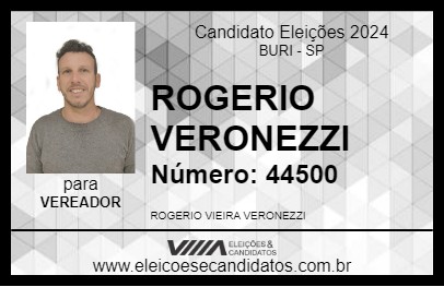 Candidato ROGERIO VERONEZZI 2024 - BURI - Eleições