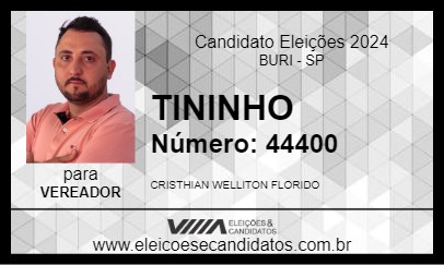 Candidato TININHO 2024 - BURI - Eleições