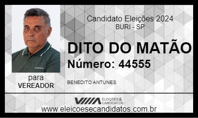 Candidato DITO DO MATÃO 2024 - BURI - Eleições