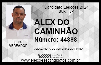 Candidato ALEX DO CAMINHÃO 2024 - BURI - Eleições