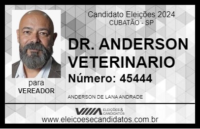 Candidato DR. ANDERSON VETERINARIO 2024 - CUBATÃO - Eleições