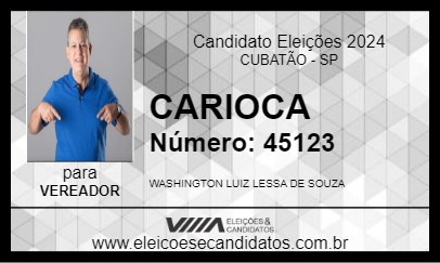 Candidato CARIOCA 2024 - CUBATÃO - Eleições