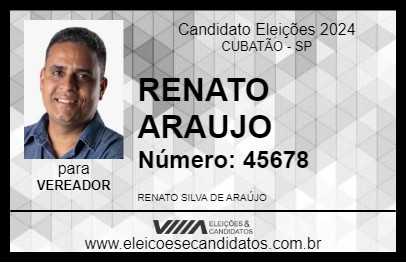 Candidato RENATO ARAUJO 2024 - CUBATÃO - Eleições