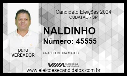 Candidato NALDINHO 2024 - CUBATÃO - Eleições