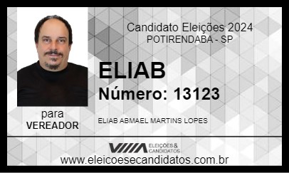 Candidato ELIAB 2024 - POTIRENDABA - Eleições