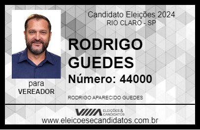 Candidato RODRIGO GUEDES 2024 - RIO CLARO - Eleições