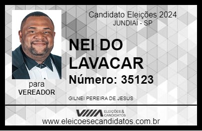 Candidato NEI DO LAVACAR 2024 - JUNDIAÍ - Eleições