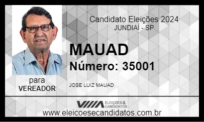 Candidato MAUAD 2024 - JUNDIAÍ - Eleições