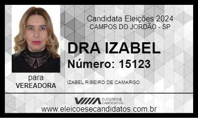 Candidato DRA IZABEL 2024 - CAMPOS DO JORDÃO - Eleições