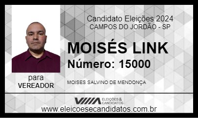 Candidato MOISÉS LINK 2024 - CAMPOS DO JORDÃO - Eleições